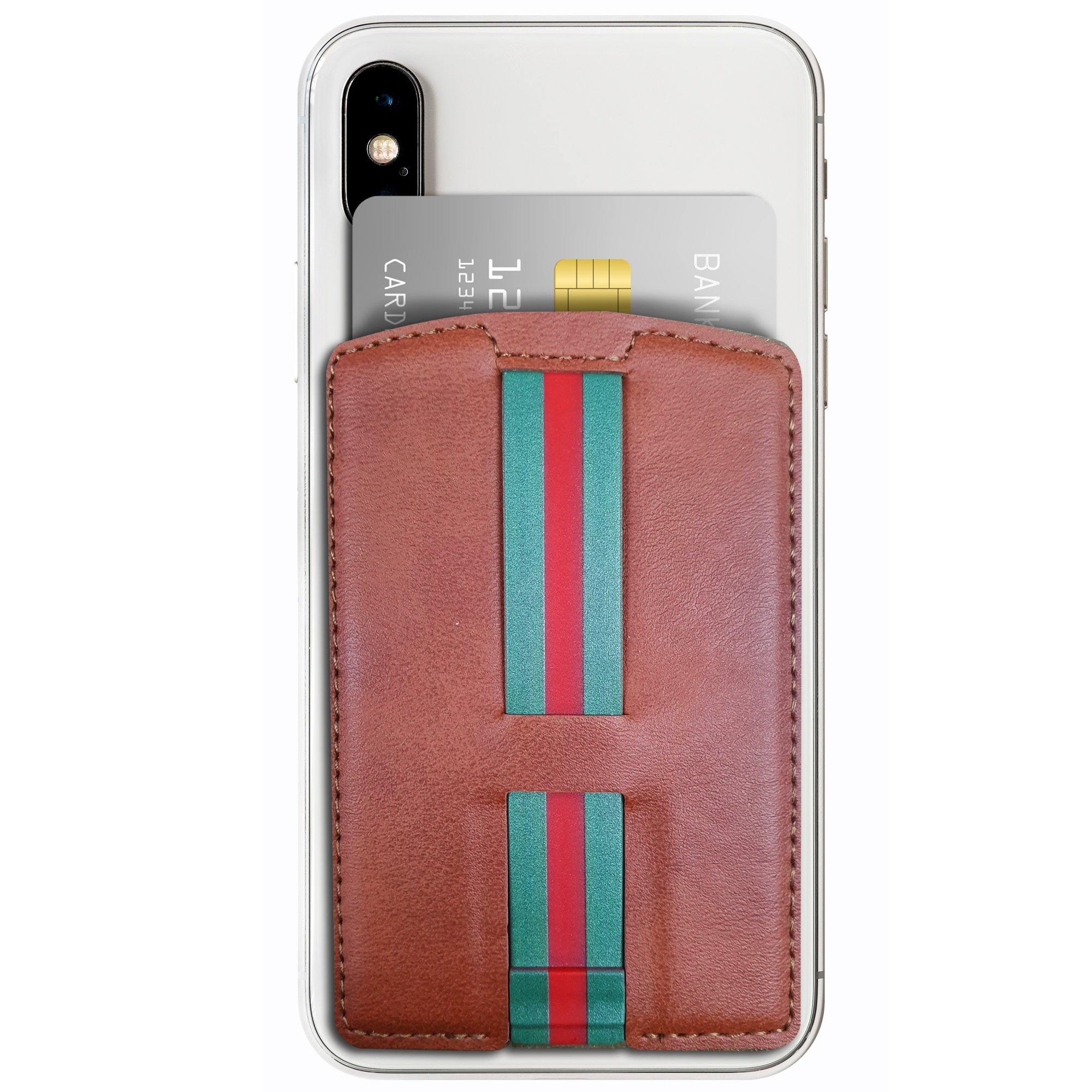 CARI Universal 3 in 1 Phone Wallet with Card Holder, Stand, and Strap - Brown - RapidX