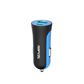 X2PD Compact & Fast Dual Car Charger with 30W USB-C PD - Blue - RapidX